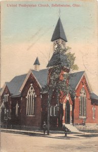 J49/ Bellefontaine  Ohio Postcard c1910 United Presbyterian Church 95