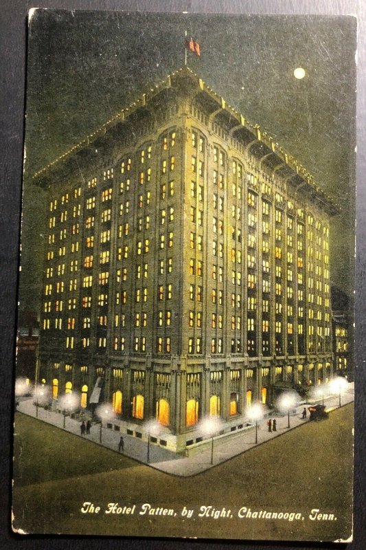 Mint Usa Picture Postcard The Hotel Patten By Night Chattanooga TN