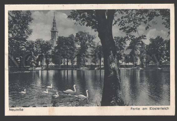 112423 Germany NEUZELLE Partie am Klosterteich Abbey Old PC