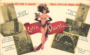 Postcard 1940s New York Latin Quarter multi sexy woman 22-13117