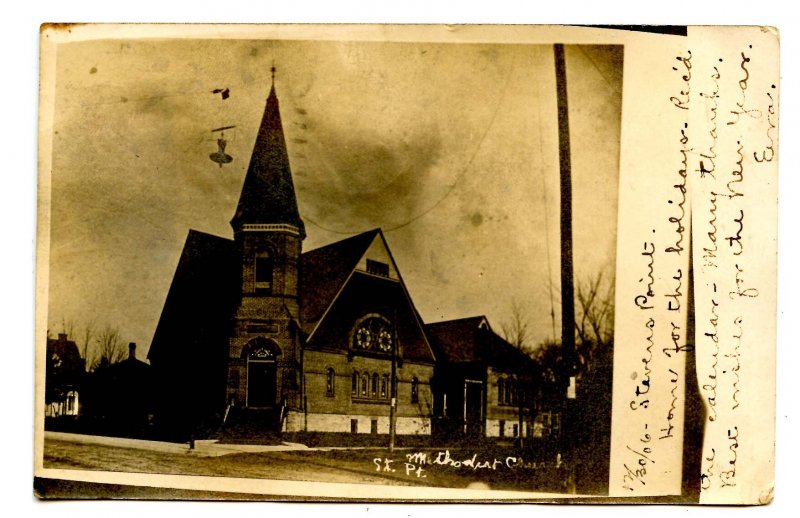 WI - Stevens Point. St. Paul's Methodist Church.  *RPPC