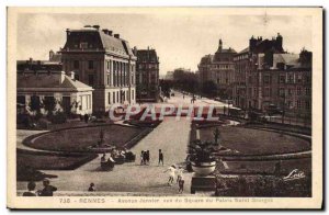 Old Postcard Rennes Avenue Janvier View From The Palace Square Saint Georges