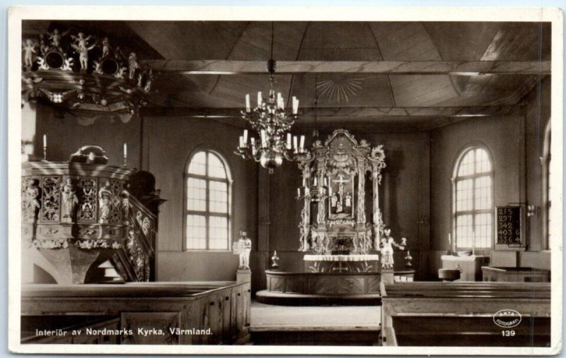 M-76881 Interior of Nordmarks Church Värmland Nordmarkshyttan Sweden