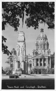 B91990 town hall and cenotaph durban real photo south  africa