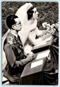 RPPC  Belgian Royalty KING BAUDOUIN & QUEEN FABIOLA 1960 Wedding 4x6 Postcard