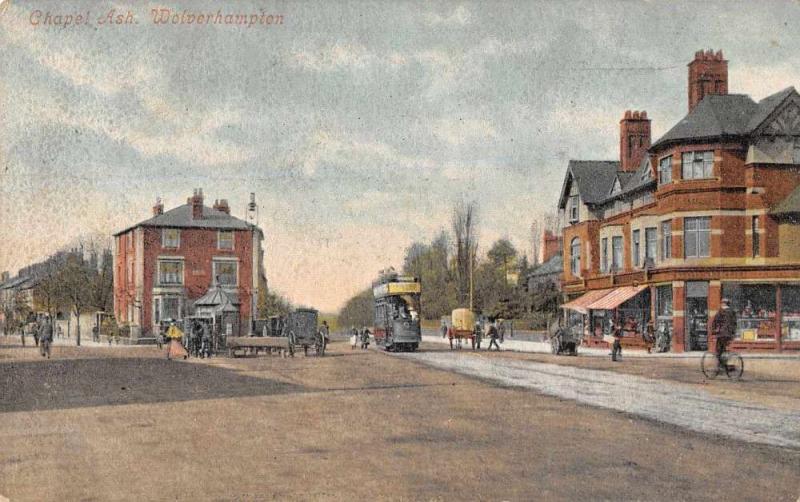 Wolverhampton England Chapel Ash Street Scene Antique Postcard J58357