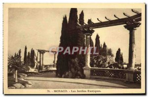 Old Postcard Monaco The Exotic Gardens