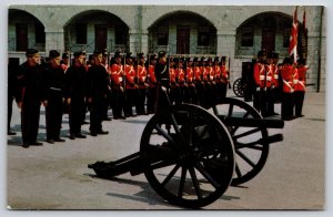 Millitary~Kingston Canada~Old Fort Henry General Salute w/Cannon~1950s Postcard