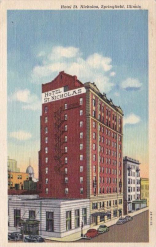 Illinois Springfield Hotel St Nicholas Curteich