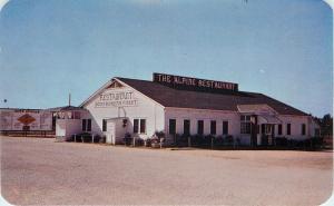 Tifton Georgia~The Alpine Restaurant~Curb Service~On US 82 & 319~1950s Post Card