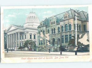 Pre-1907 HALL OF RECORDS & COURTHOUSE San Jose California CA d3208