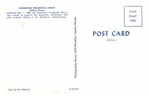 Postcard LIBRARY SCENE Abilene Kansas KS AQ4712