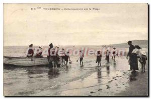 Postcard Old WIMEREUX Unloading On The Beach