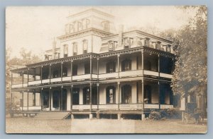 SALTSBURG PA KISKIMINETAS HIGH SCHOOL ANTIQUE REAL PHOTO POSTCARD RPPC