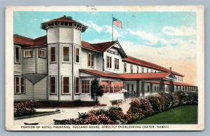 HAWAII VOLCANO HOUSE HOTEL 1925 ANTIQUE POSTCARD w/ CORK CANCEL