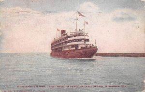 Whaleback Steamer Ferries & Paddle Wheels Ship 1908 