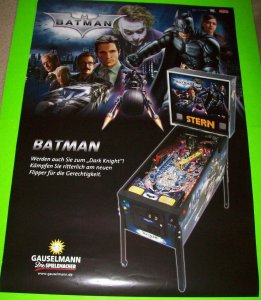 Batman Dark Knight Pinball POSTER Large 33 X 23 German Promo Wall Artwork