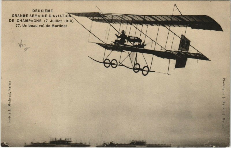 PC CPA AVIATION, UN BEAU VOL DE MARTINET, Vintage Postcard (b24568)