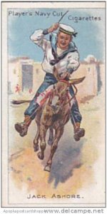 Player Vintage Cigarette Card Riders Of The World 1905 No 35 Jack Ashore