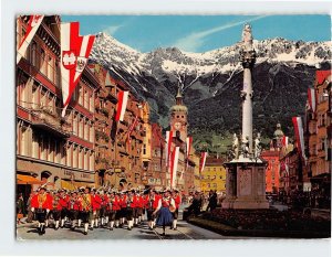 Postcard The music band of Wilten, Maria-Theresia-Street, Innsbruck, Austria
