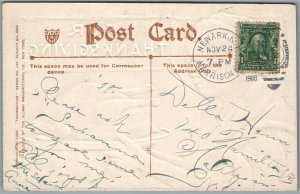 FOR THANKSGIVING 1908 ANTIQUE POSTCARD