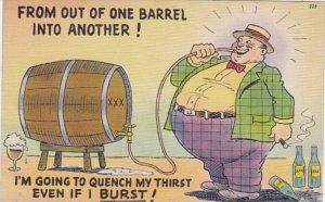 Drinking Humour From Out Of One Barrel Into Another
