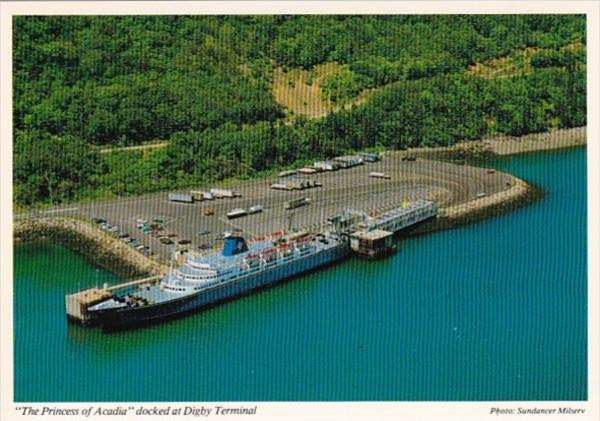 Canada Newfoundland Car Ferry Princess Of Acadia Docked At Digby Terminal