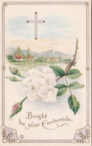 Easter Beautiful White Rose and Landscape Scene