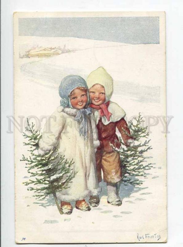 264895 NEW YEAR Kids Tree by FEIERTAG Vintage B.K.W.I. #2781