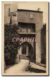 Old Postcard Forcalquier The door of the Cordeliers