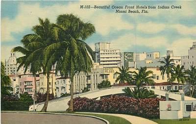 FL-MIAMI BEACH-OCEAN FRONT HOTELS FROM INDIAN CREEK-K40987