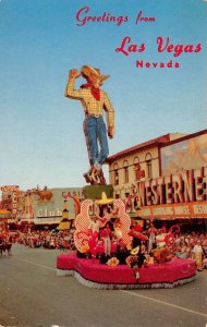 Las Vegas Nevada Fremont St., Vegas Vic Float In Helldorado Parade PC U3708