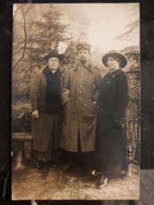 Mint Germany Real Picture Postcard RPPC  German Soldier With Family WWI