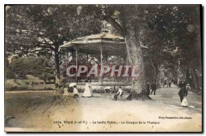 Old Postcard Glass (I and V) The Public Garden The Music Kiosk