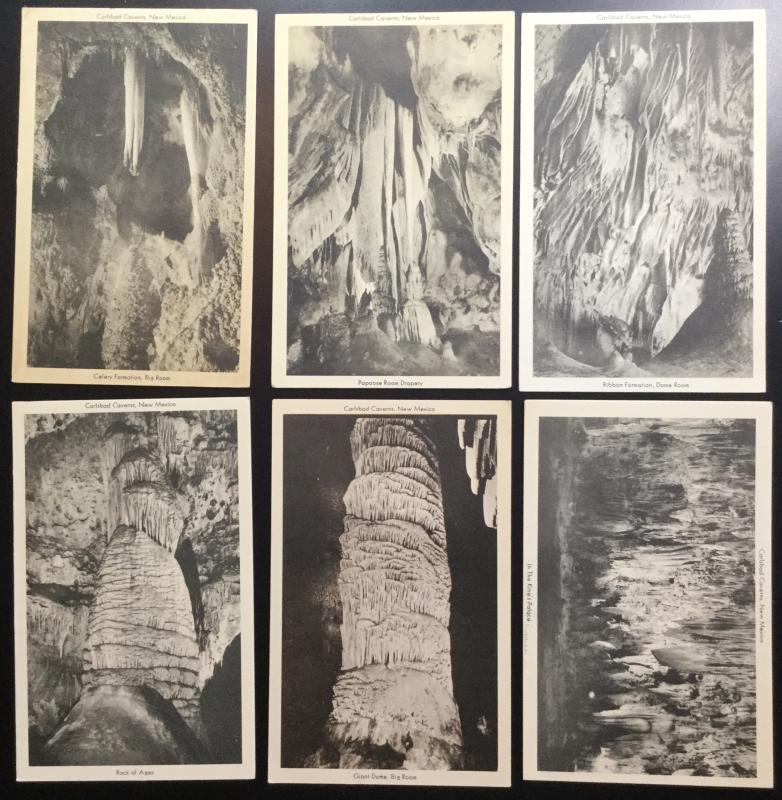 6 Postcards Unused Carlsbad Caverns New Mexico LB