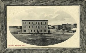 canada, RAYMORE, Sask, Main Street, Hotel (1910s) Embossed Postcard