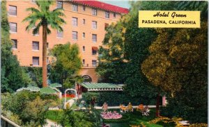 1930s South Garden Hotel Green Pasadena CA Postcard