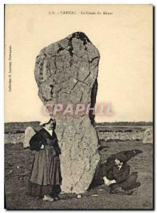 Old Postcard Dolmen Menhir Carnac The giant Menec Folklore