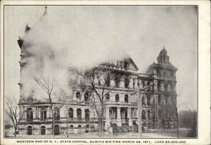 Albany New York State Capital Fire Disaster of 1911 Vintage Postcard