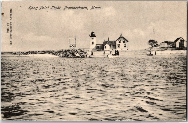 Long Point Light, Provincetown MA c1906 Vintage Postcard R37