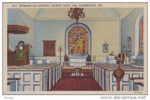 Interior Old Swede's Church, Built 1698, Wilmington, Delaware, 1930-1940s