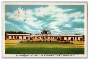 1955 The Plaza Motel Lundy's Lane Niagara Falls Canada Vintage Postcard