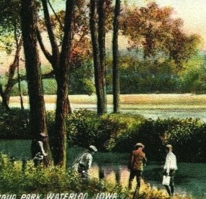 Postcard Waterloo Iowa Scenic Chautauqua Park Divided Back Posted 1908 