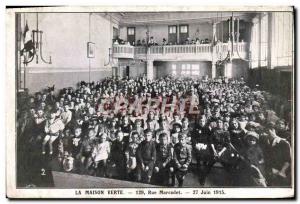 Old Postcard Paris 18eme Rue Marcadet The Green House June 27, 1915 Children