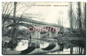 Old Postcard Surroundings of Vienna Landscape towards Suze