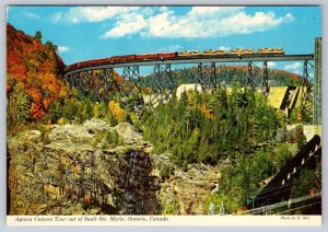 Algoma Central Rwy Agawa Canyon Train Montreal River Trestle Ontario Postcard