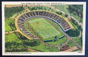 Mint USA Color Picture Postcard Brown Gray Memorial Stadium Winston Salem NC