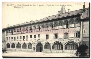 Old Postcard Cluny National School of Arts and Trades Facade of the Palace of...