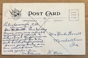1936 USED POSTCARD - PATH TO MacDOWELL'S CABIN, PETERBORO, NEW HAMPSHIRE