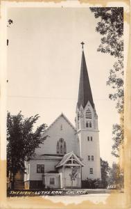 Wausa Nebraska~Swedish Lutheran Church~Tall Steeple~1930s RPPC Postcard